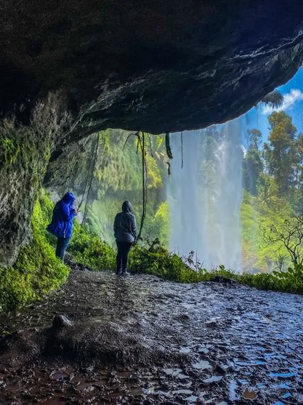 Cave at the Sipi Falls right behind the waterfall making it such a beautiful spot