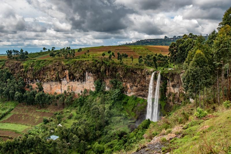 hiking the upper loop of the sipi falls to enjoy the gorgeous view