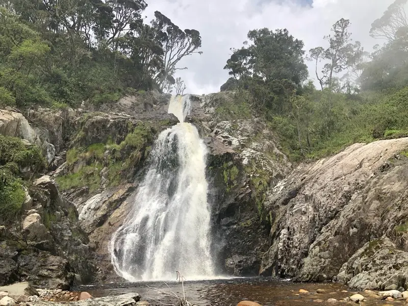 Waterfall on Rwenzori Mountain