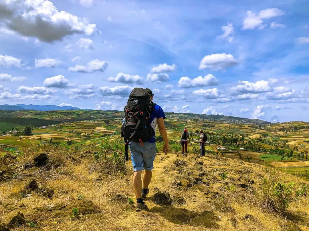 hiking ndorobos trail on mount elgon in east Uganda